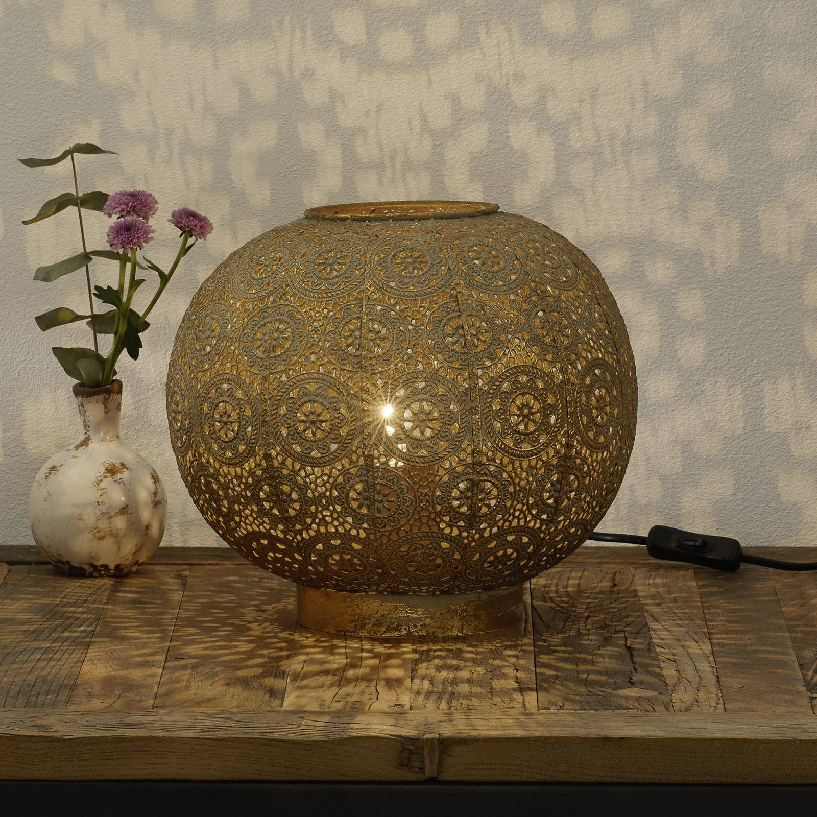 Bordslampa Stampa, kulformad, höjd 28 cm