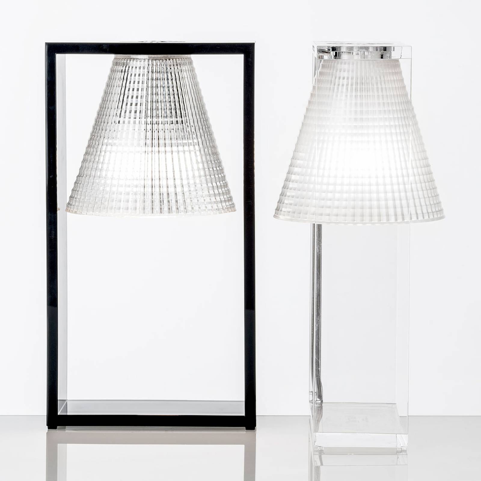 Designer-LED-bordslampa Light-Air, svart-transp.