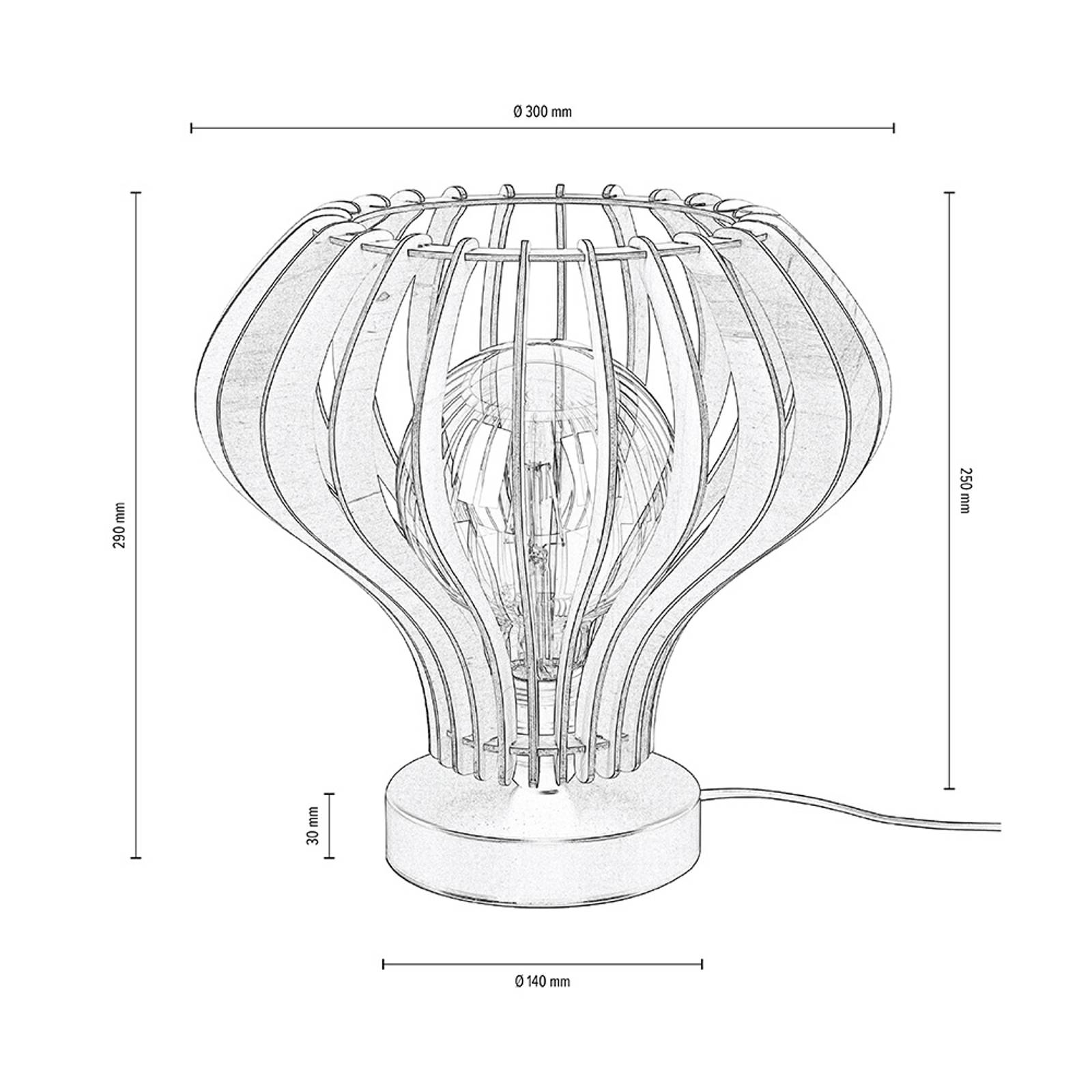 Envolight Faje bordslampa av björkplywood