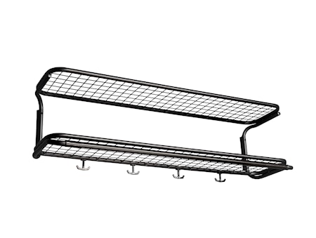 Classic L=1000 mm svart/svart hatthylla dubbel omonterad