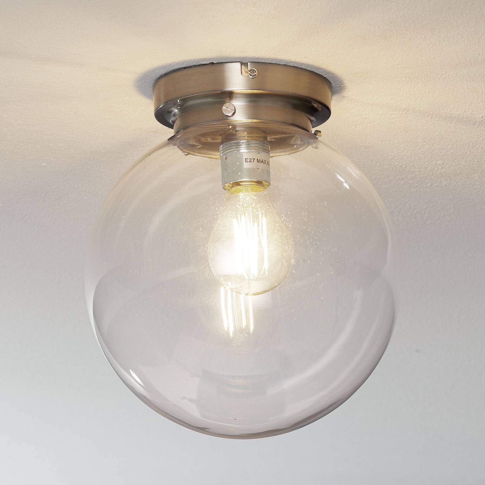 Globe - taklampa med klar kulskärm