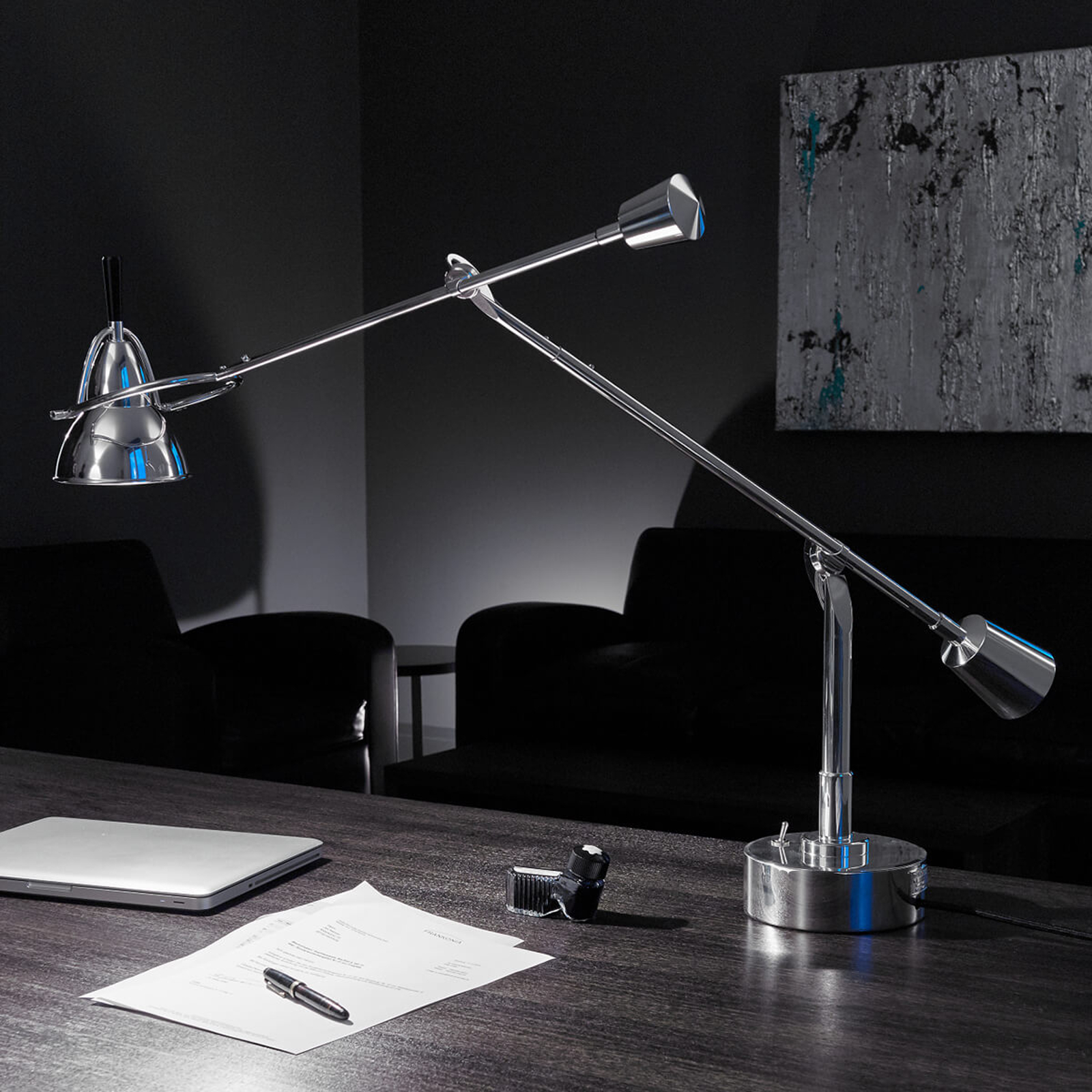 TECNOLUMEN Buquet LED-bordslampa försilvrad