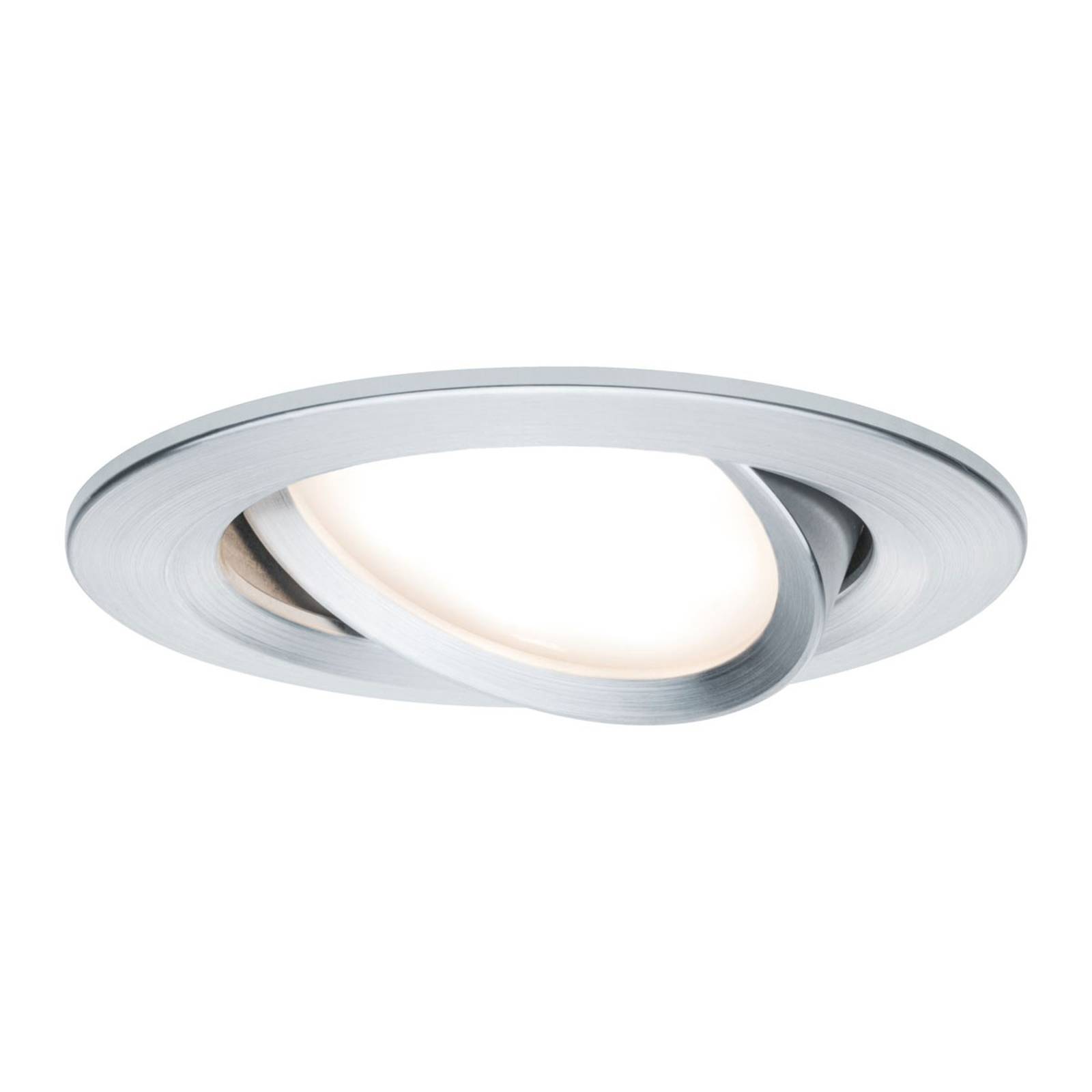Paulmann 3-pack LED-spot Slim Coin svängbar alu