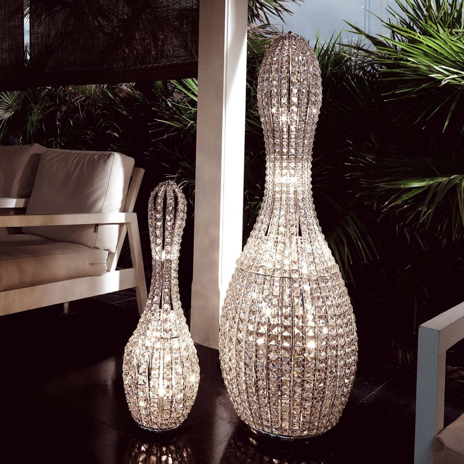 Kristallbordslampa Brillo