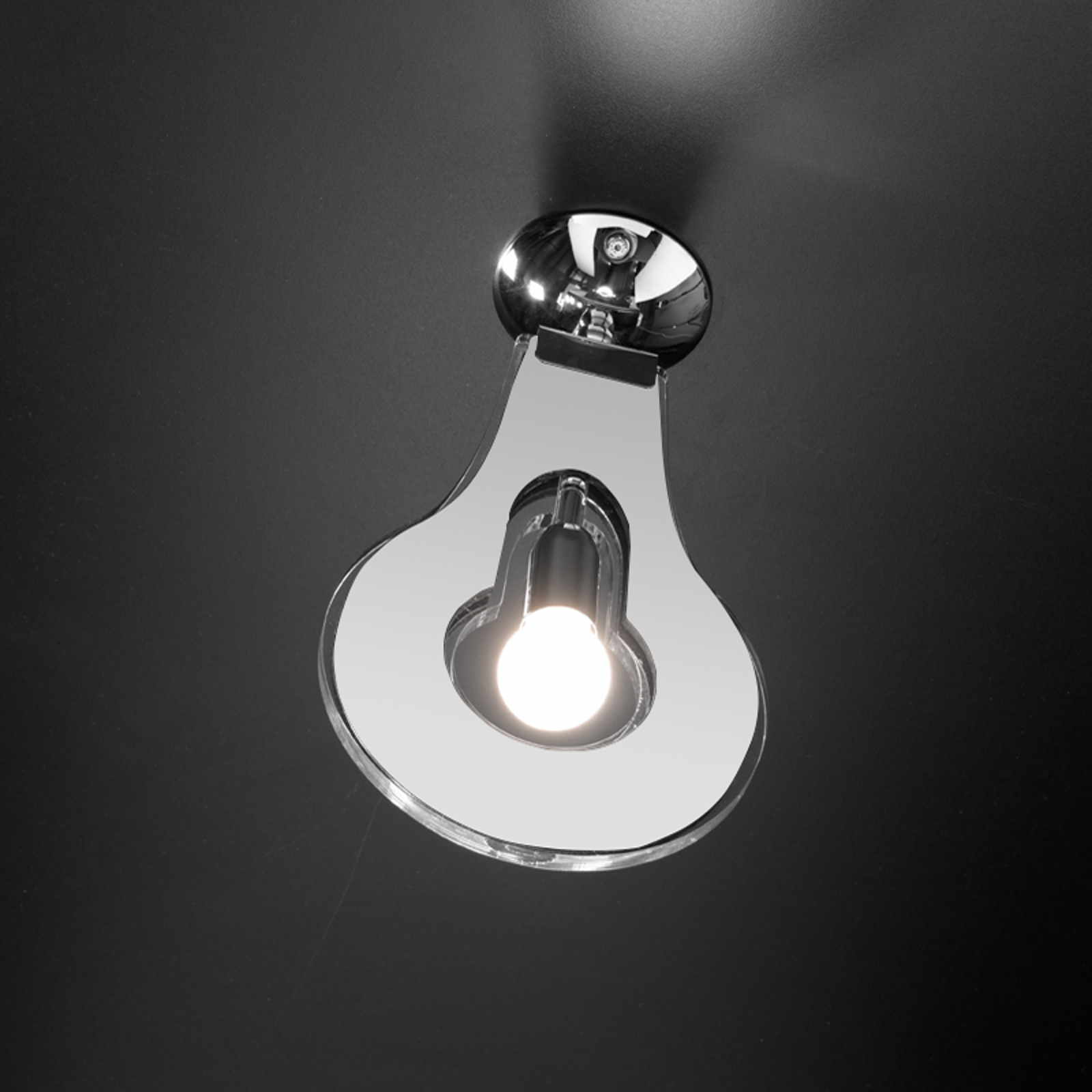 Vit, trendig taklampa Flat
