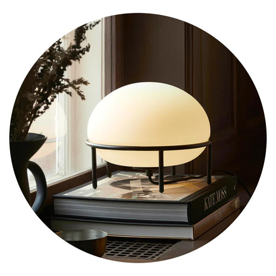 Pump bordslampa Svart Woud