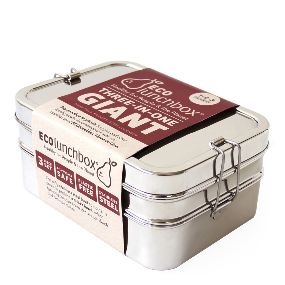 ECOlunchbox - Eco Matlåda Giant 3 delar Rostfri