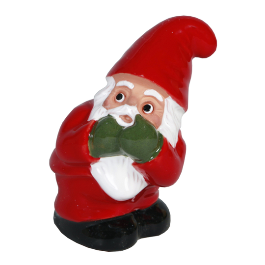 Rolf Berg Keramik - Tomte Blyger 11 cm Röd