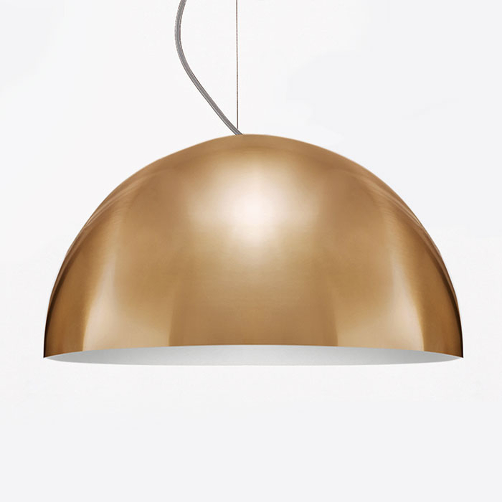 Oluce Sonora - guldfärgad hänglampa, 50 cm