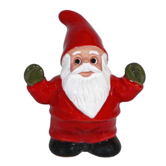 Rolf Berg Keramik - Tomte Glader 11 cm Röd