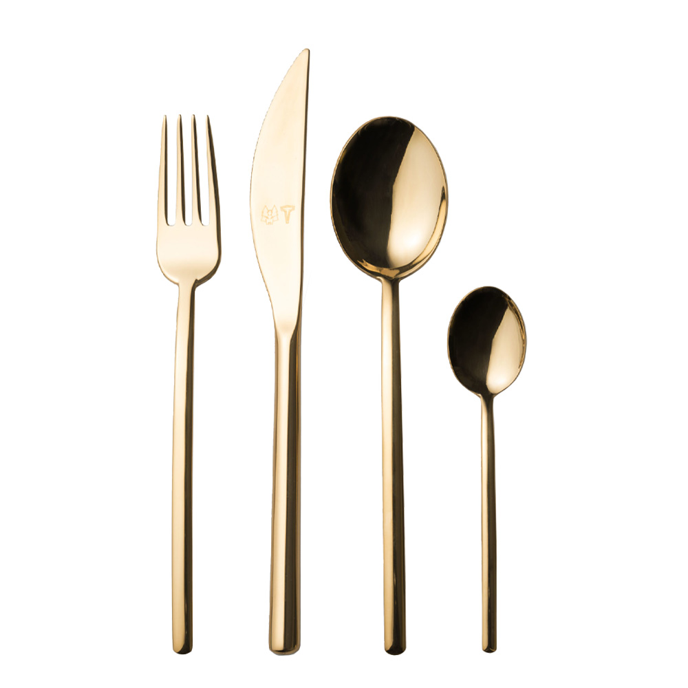 Vargen & Thor - Vargen & Thor Bestickset Bambini 16-delar Luce Guld