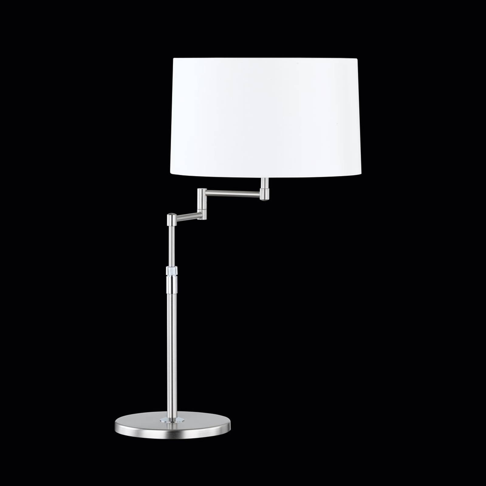 Fribärande bordlampa Loop med chintz-skärm