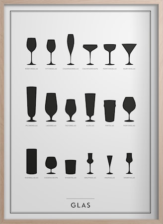 Glas Poster 30x40 cm