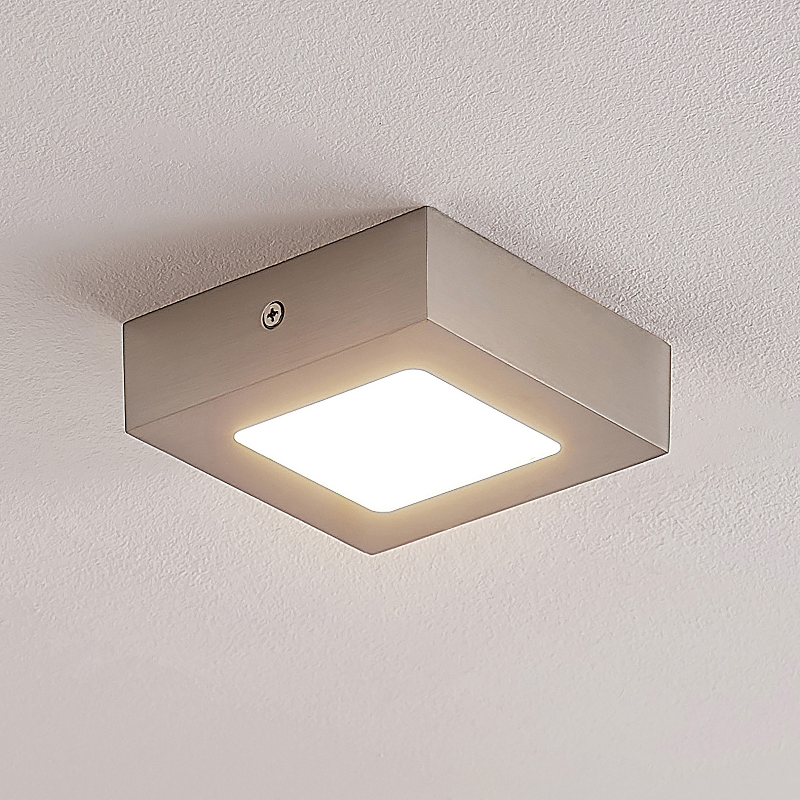 ELC Merina LED-downlight nickel 12 x 12 cm