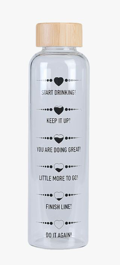 Inspiration drickflaska transparent