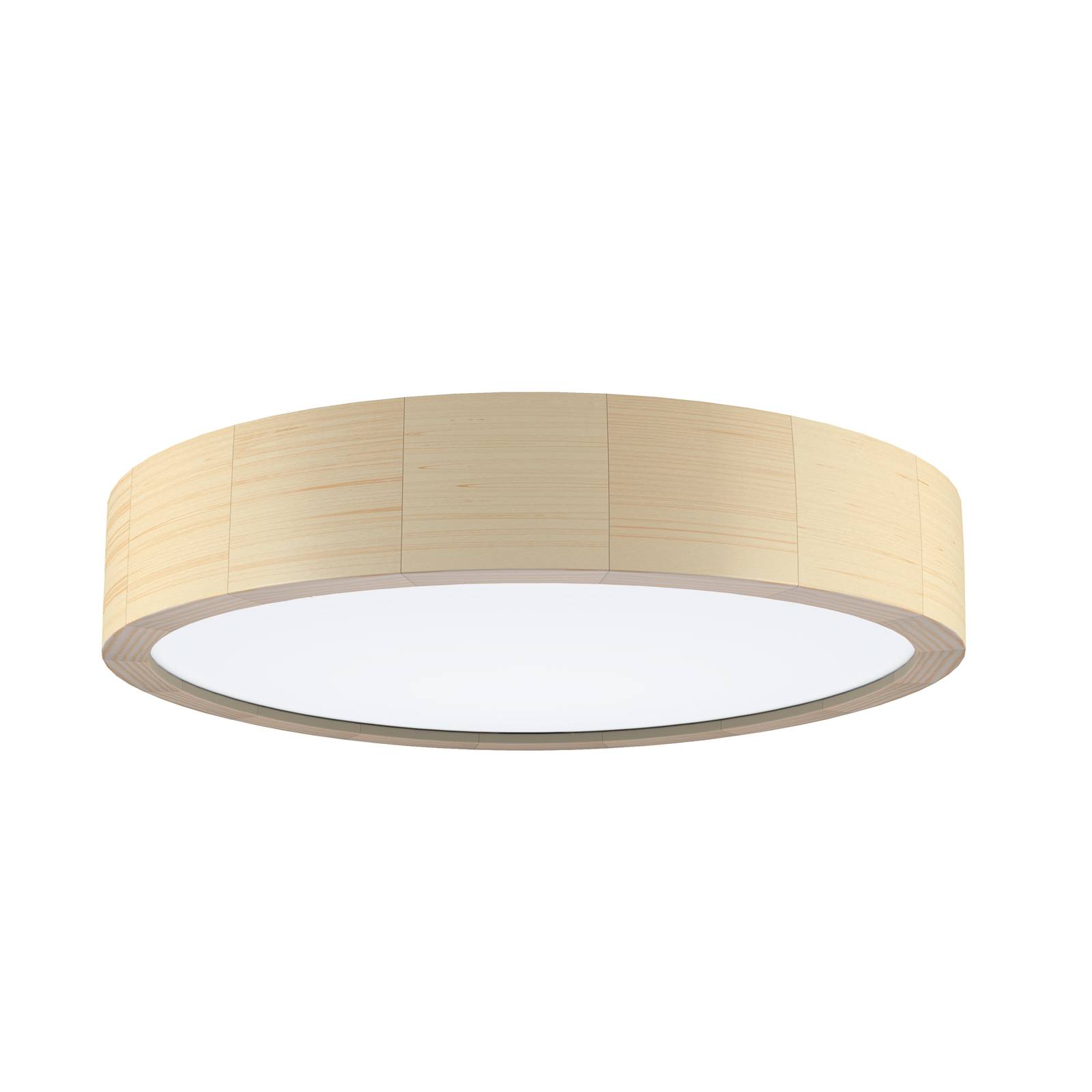 Taklampa Cleo av trä med diffusor, Ø 47,5 cm