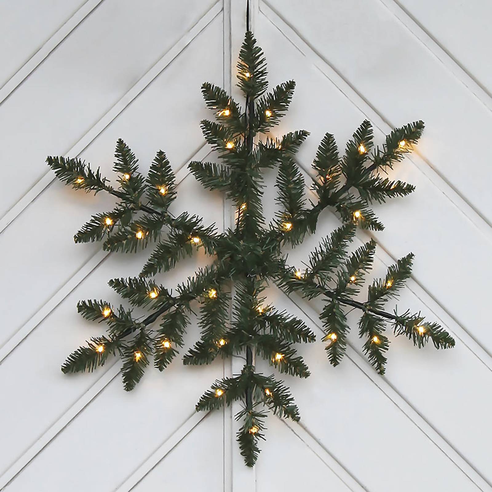 Batteridriven LED-utomhusdekoration Snowflake