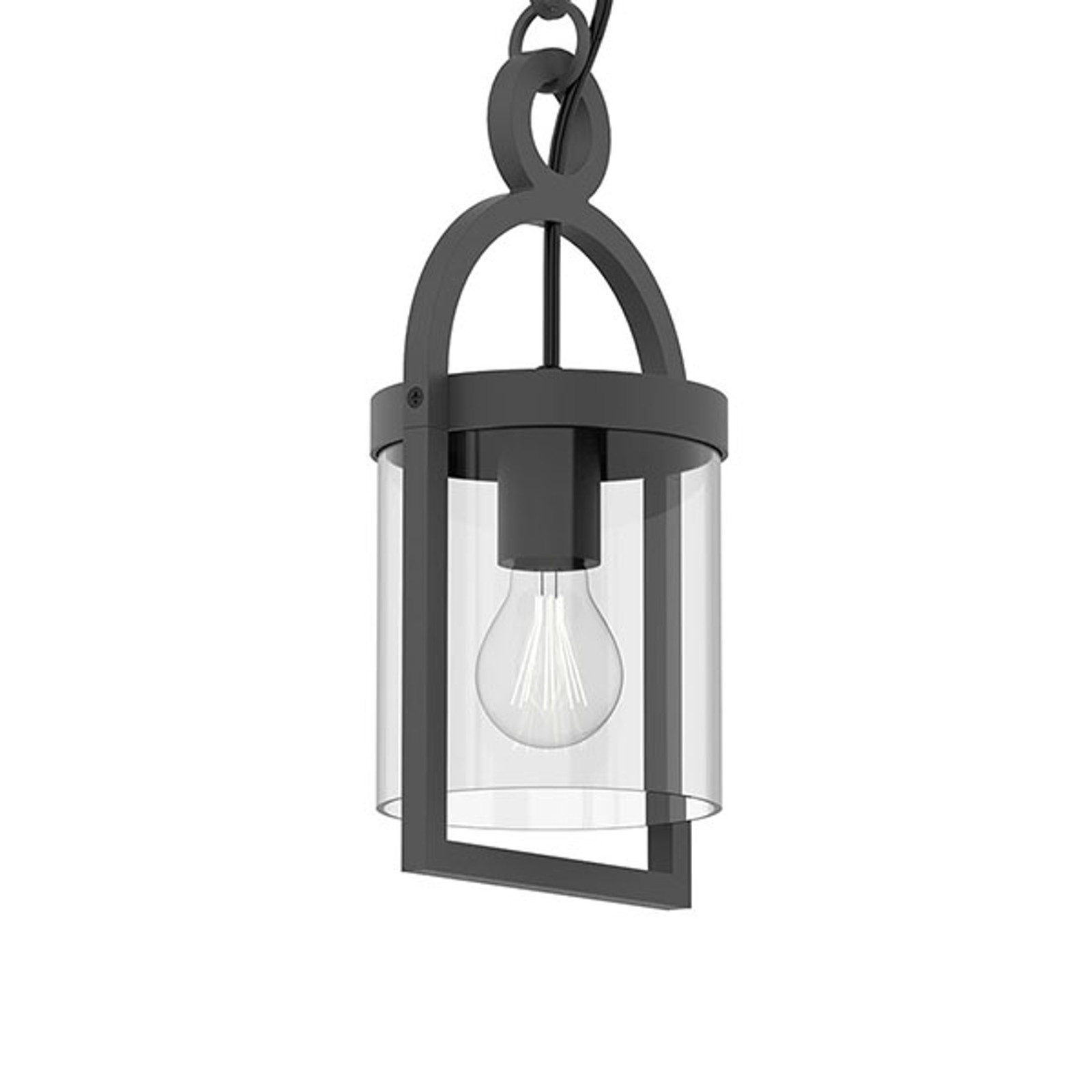 Utomhus hänglampa Maya i mörkgrått IP65, 150 cm