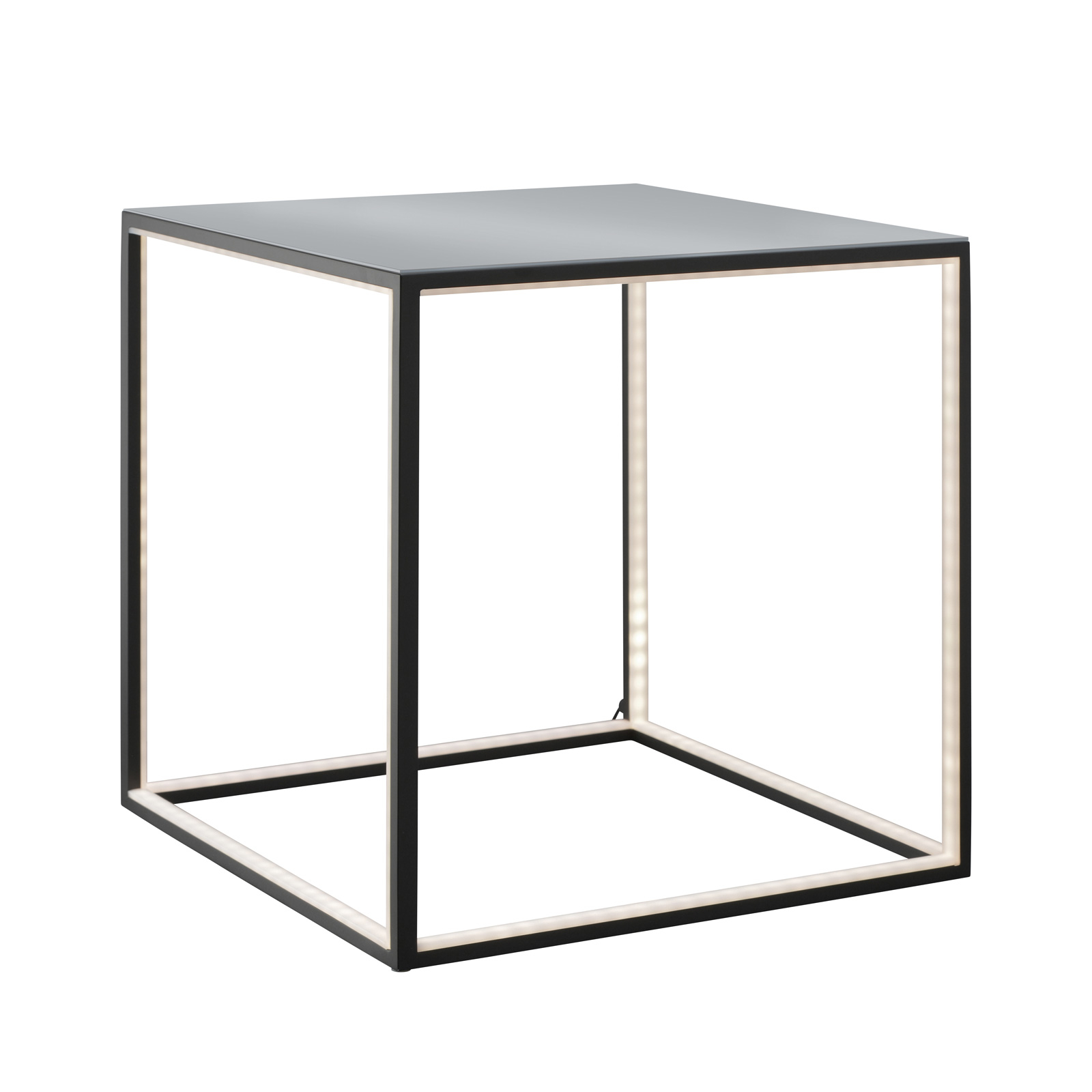 Belyst sideboard Delux, svart, 42 cm