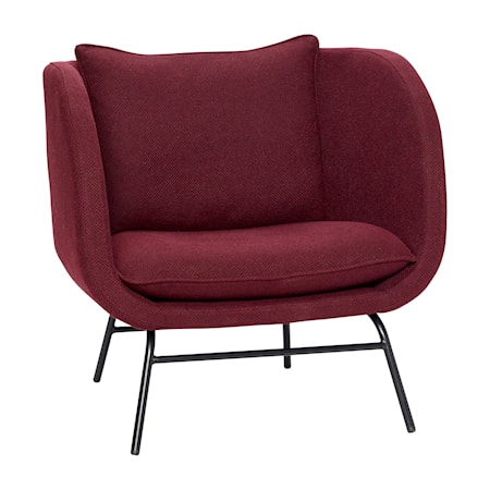 Loungestol Metal Bordeaux