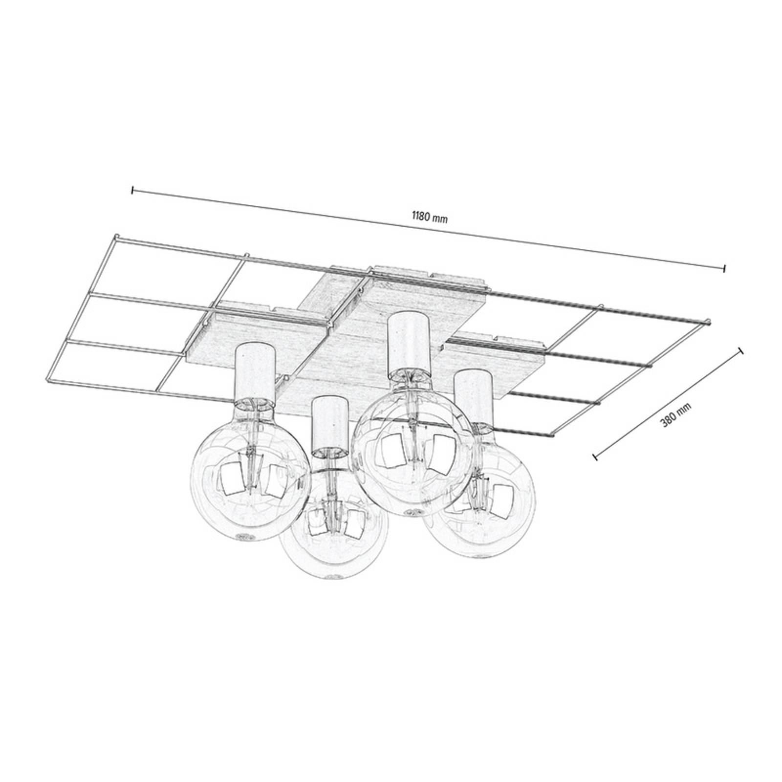 Envolight Bridge taklampa, 4 lampor, grupperad