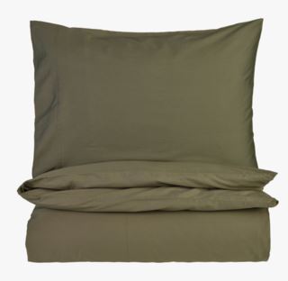 Eden Soft stonewashed påslakanset i satin olivgrön