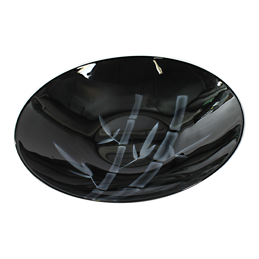 Nybro Crystal - Nybro Crystal Bambu Fat 6,5x30 cm Svart