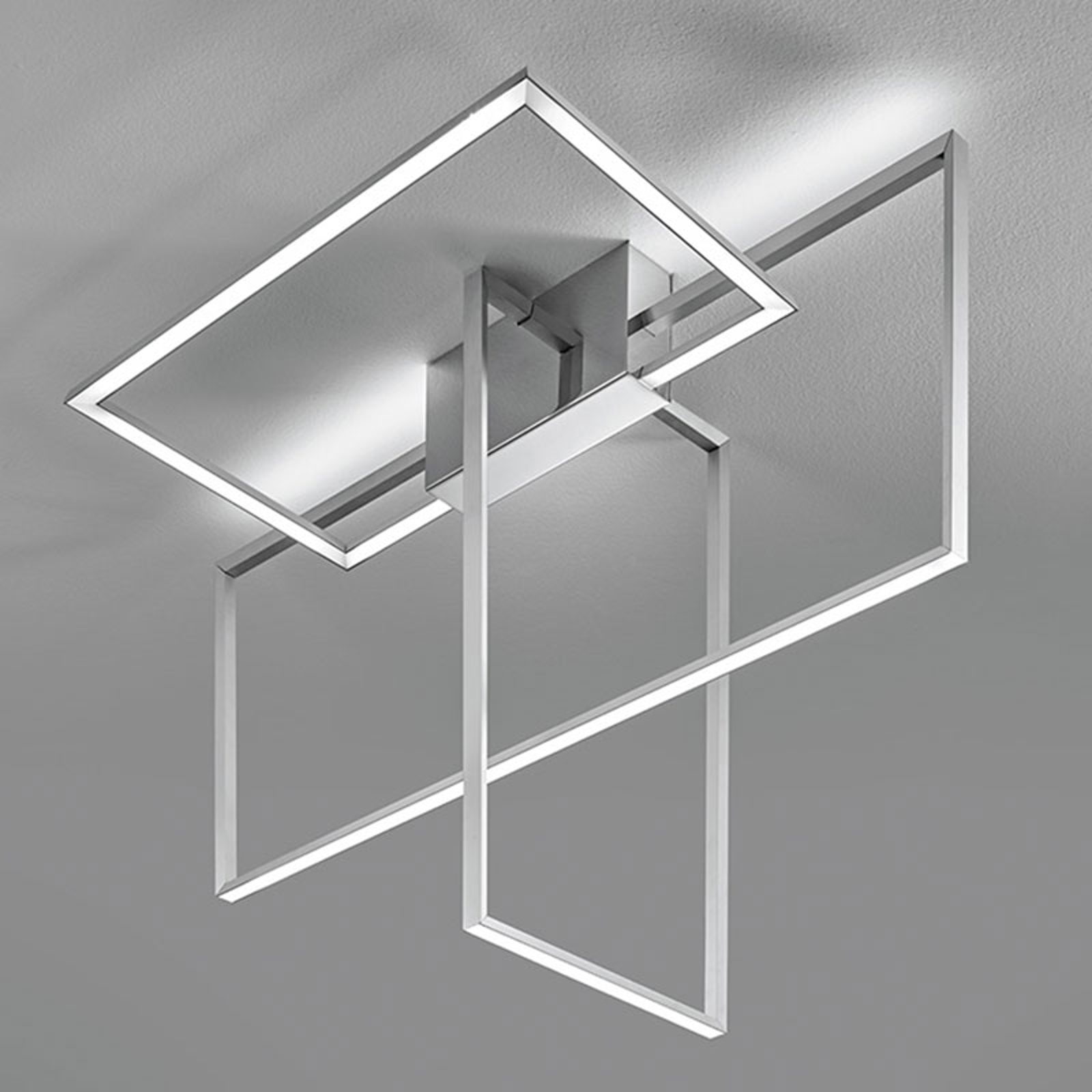 Area - aluminumfärgad LED-taklampa