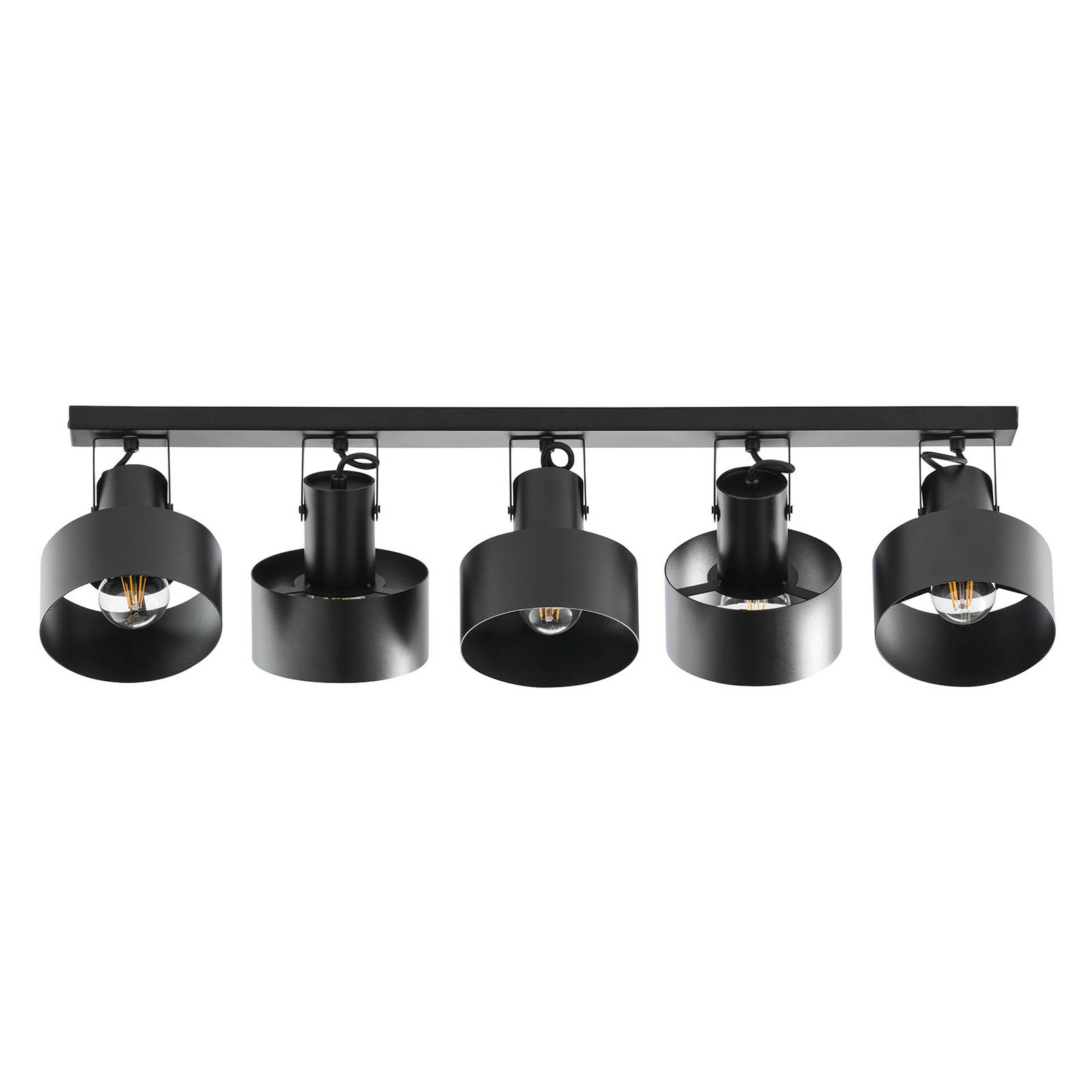 Taklampa Rif 5, 5 lampor, svart