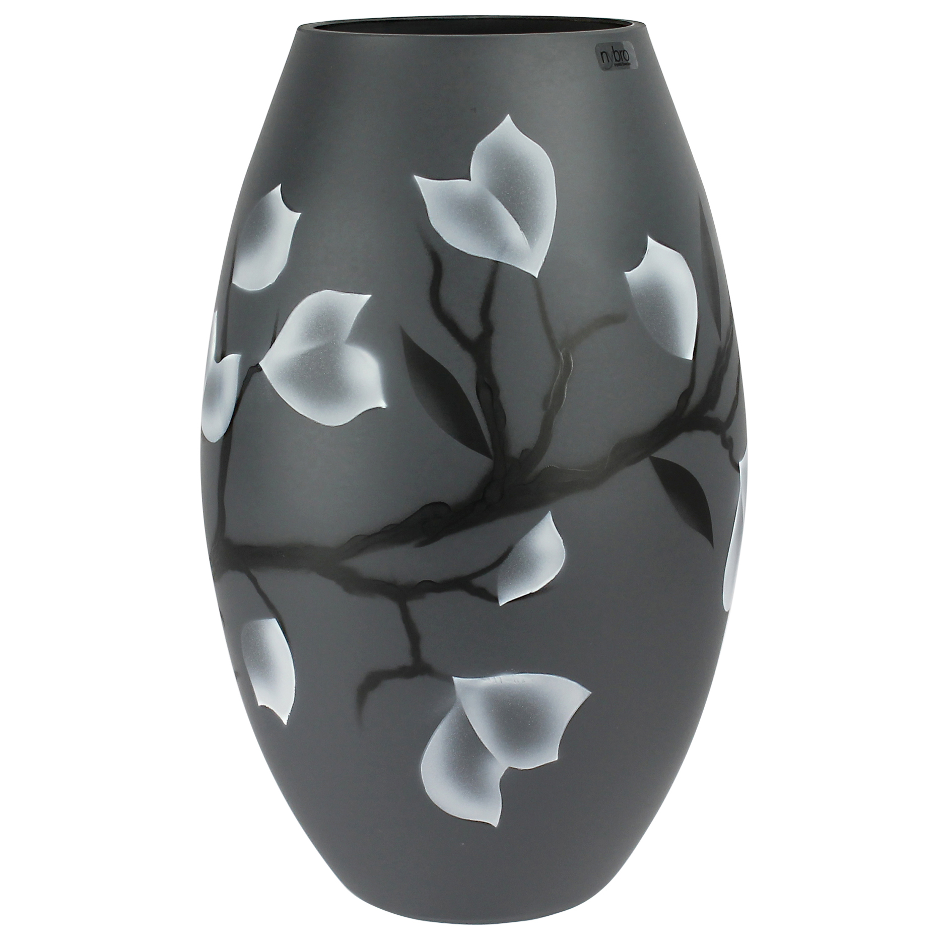 Nybro Crystal - Nippon Vas 26 cm Grå