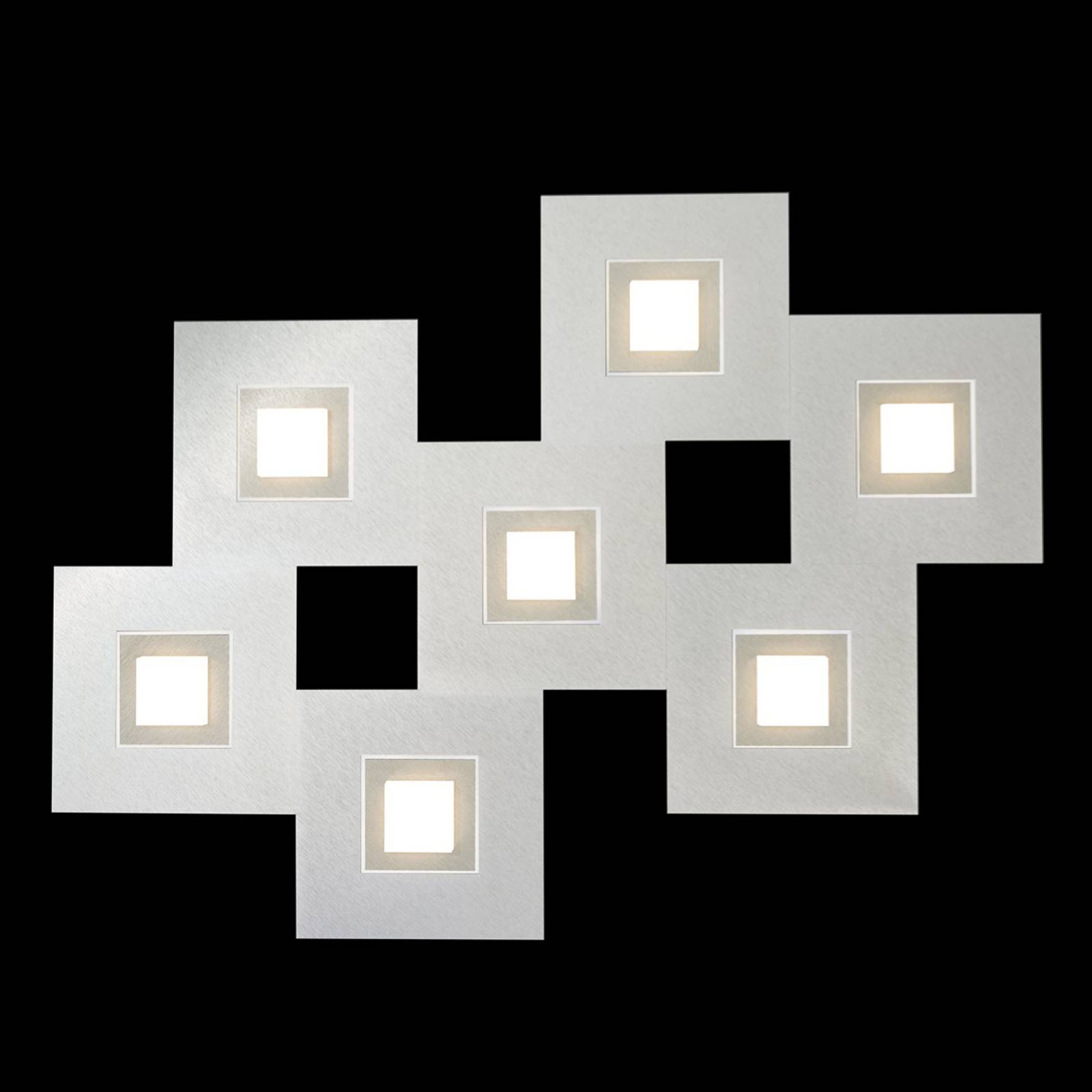 GROSSMANN Karree LED-taklampa, 7 ljus, champagner