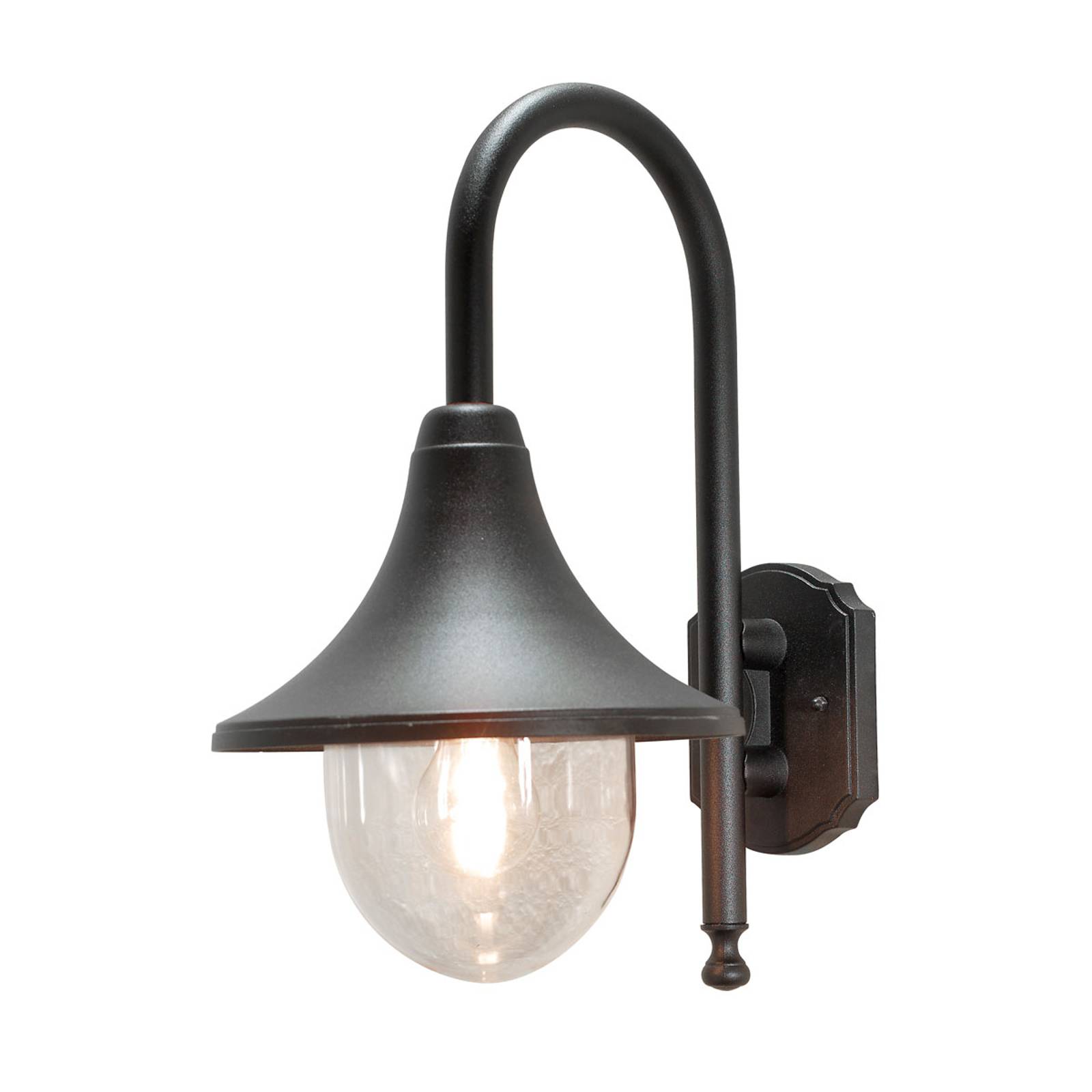 Utomhusvägglampa Bari, svart