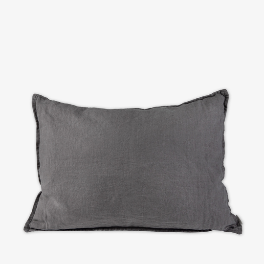 Kudde Linne 50x70cm Mörkgrå