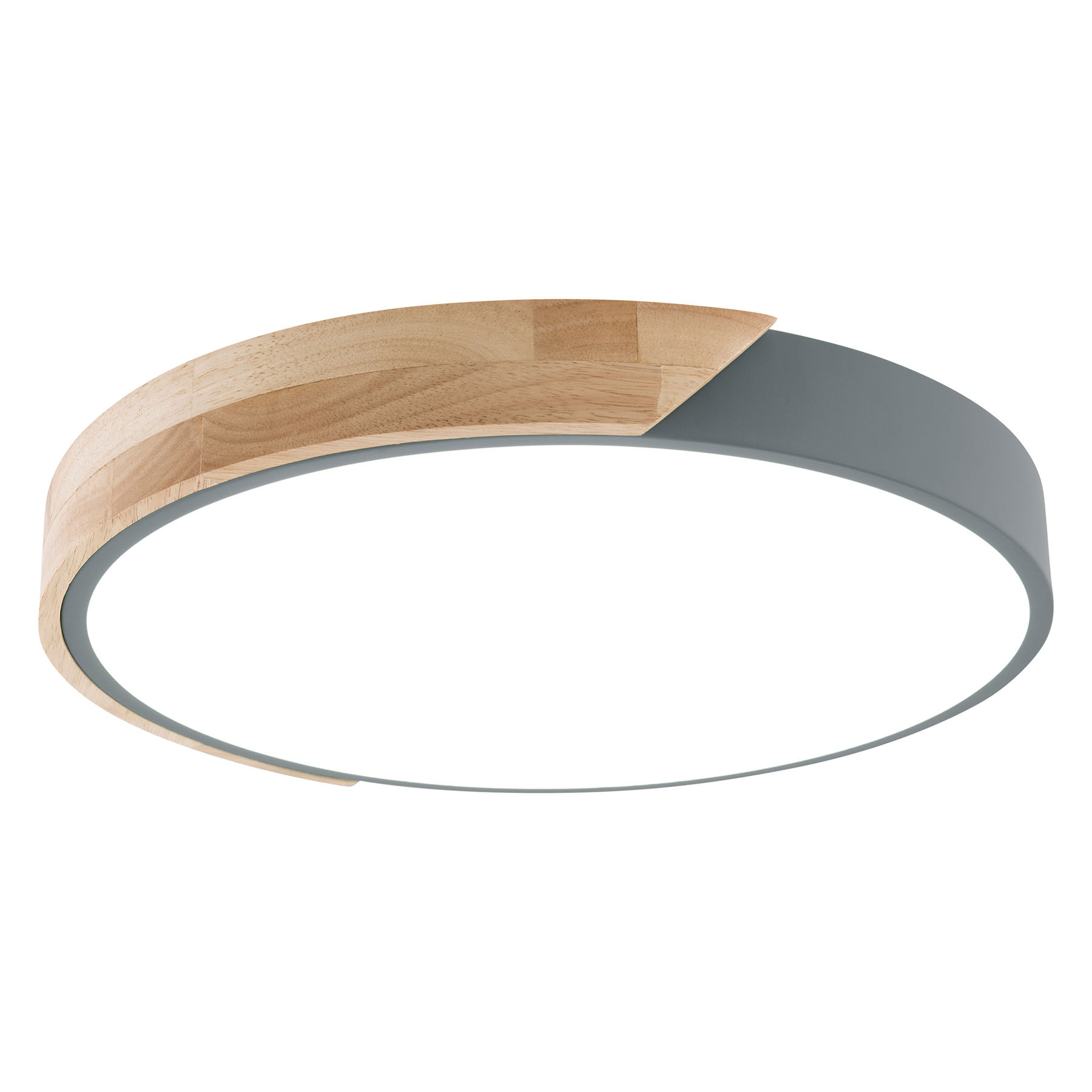 LED-taklampa Borneo med träram