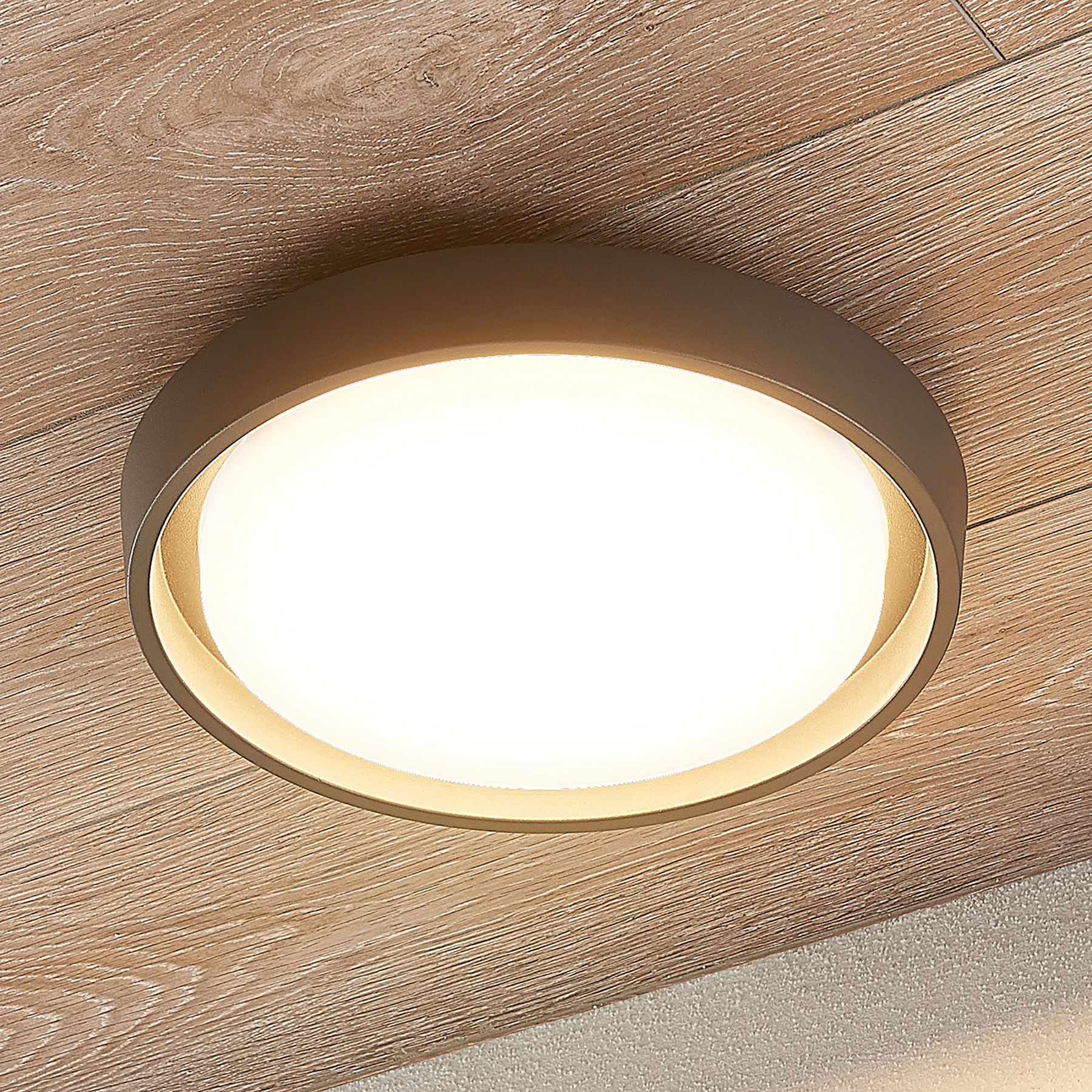 LED-utomhustaklampa Birta, rund, 27 cm