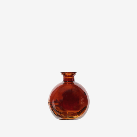 Vas Stickling Rund 10x8,8cm Amber
