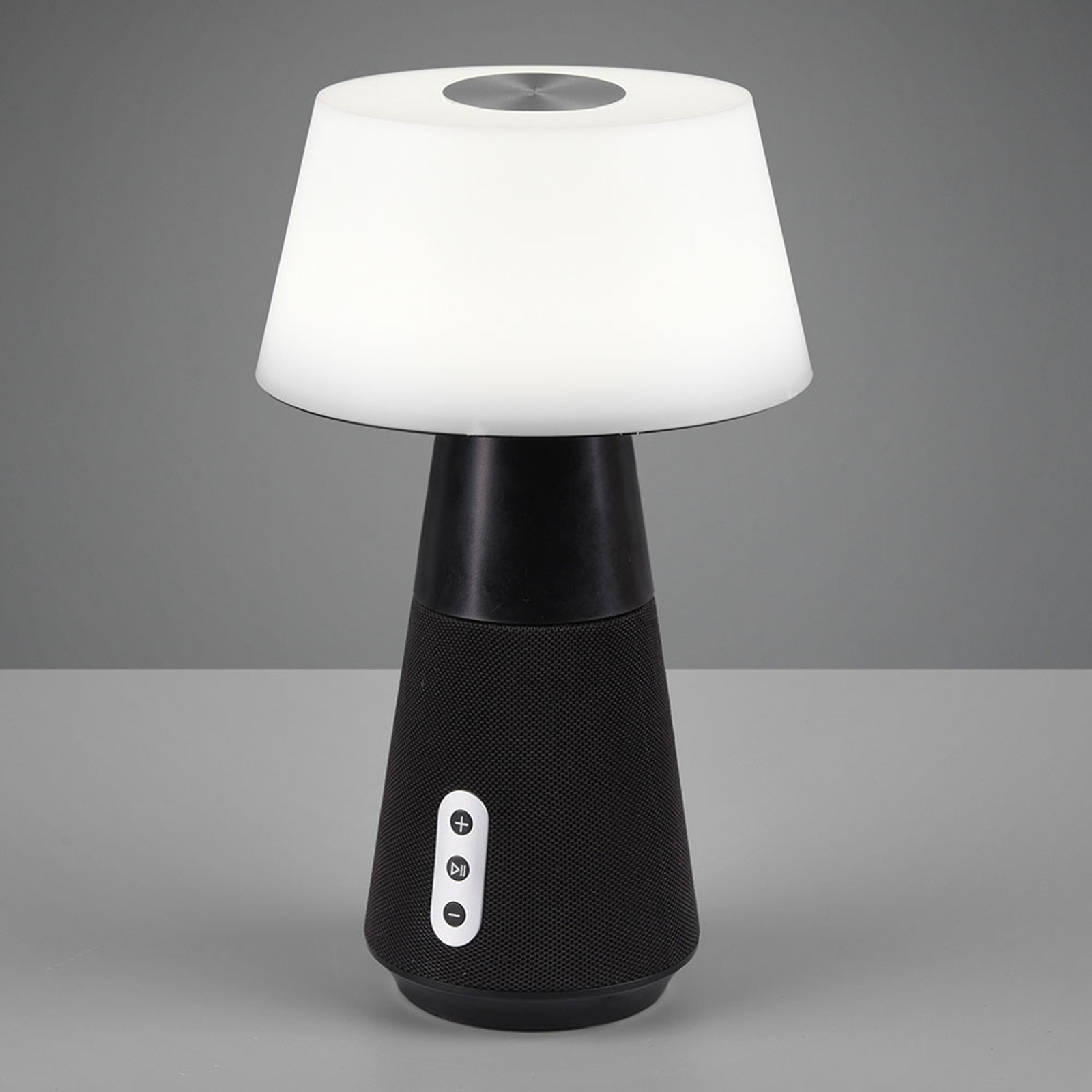 LED-bordslampa DJ med högtalare, vit/svart