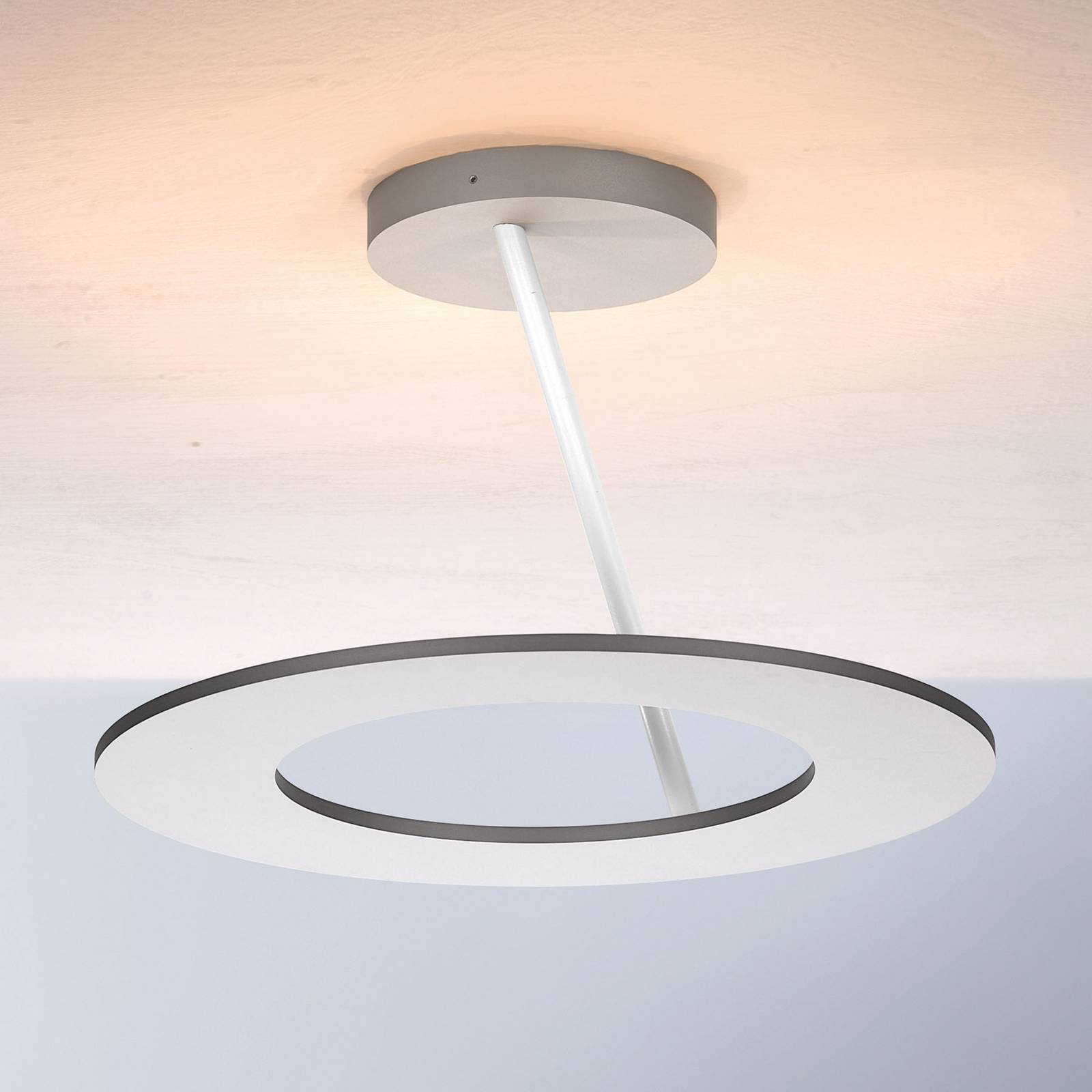 Bopp Stella taklampa 1 ring Ø 30 cm aluminium/vit