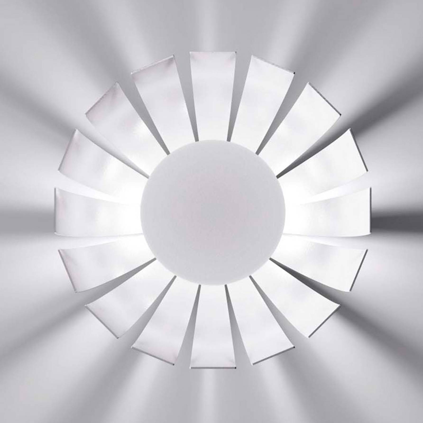 Vit LED-designertaklampa Loto, 27 cm