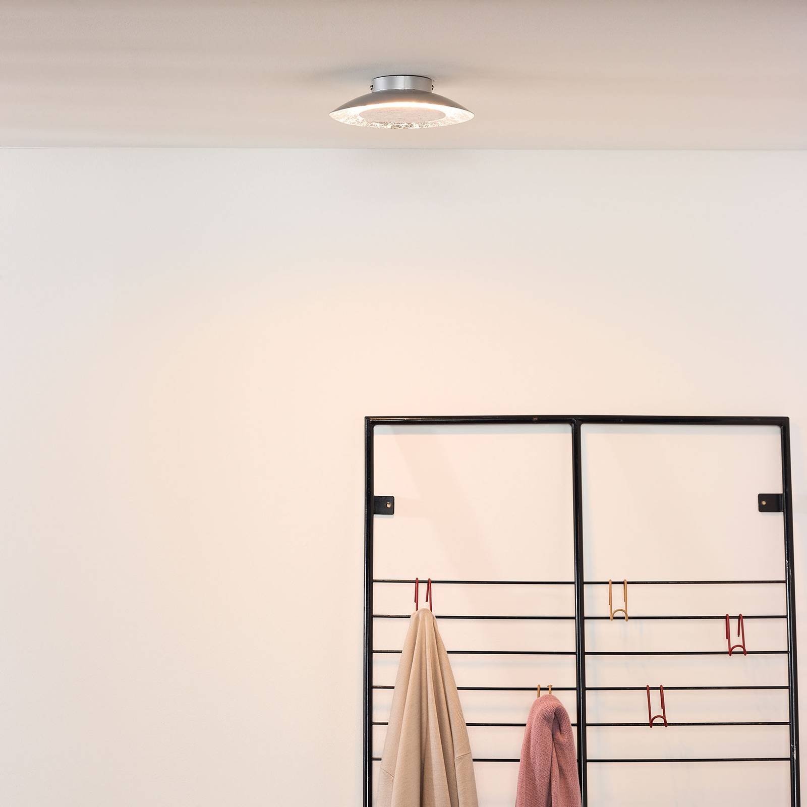LED-taklampa Foskal silver, Ø 21,5 cm