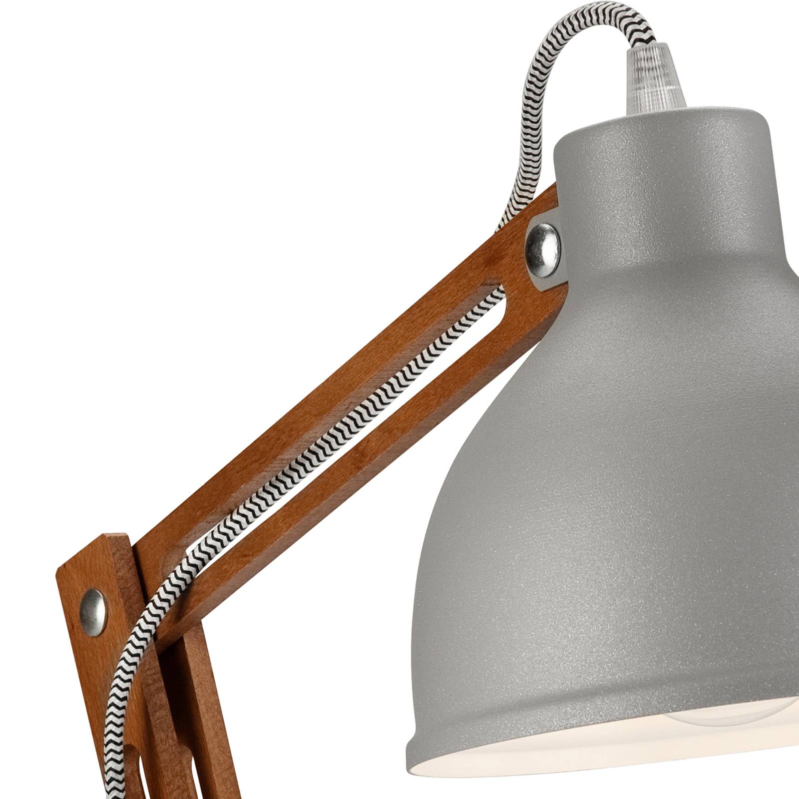 Bordslampa Skansen, justerbar, grå