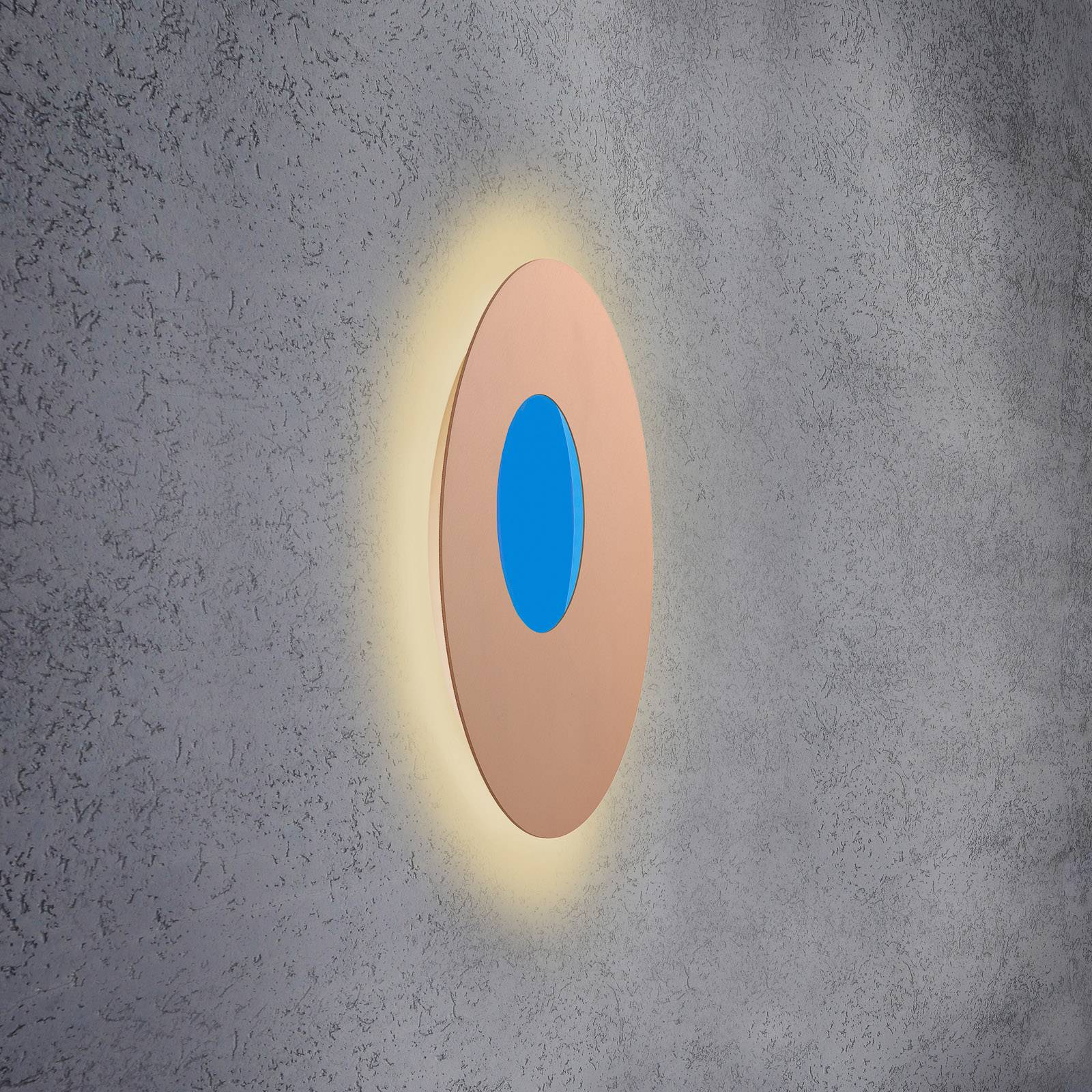 Escale Blade Open LED-vägglampa RGB+W rosé Ø59cm