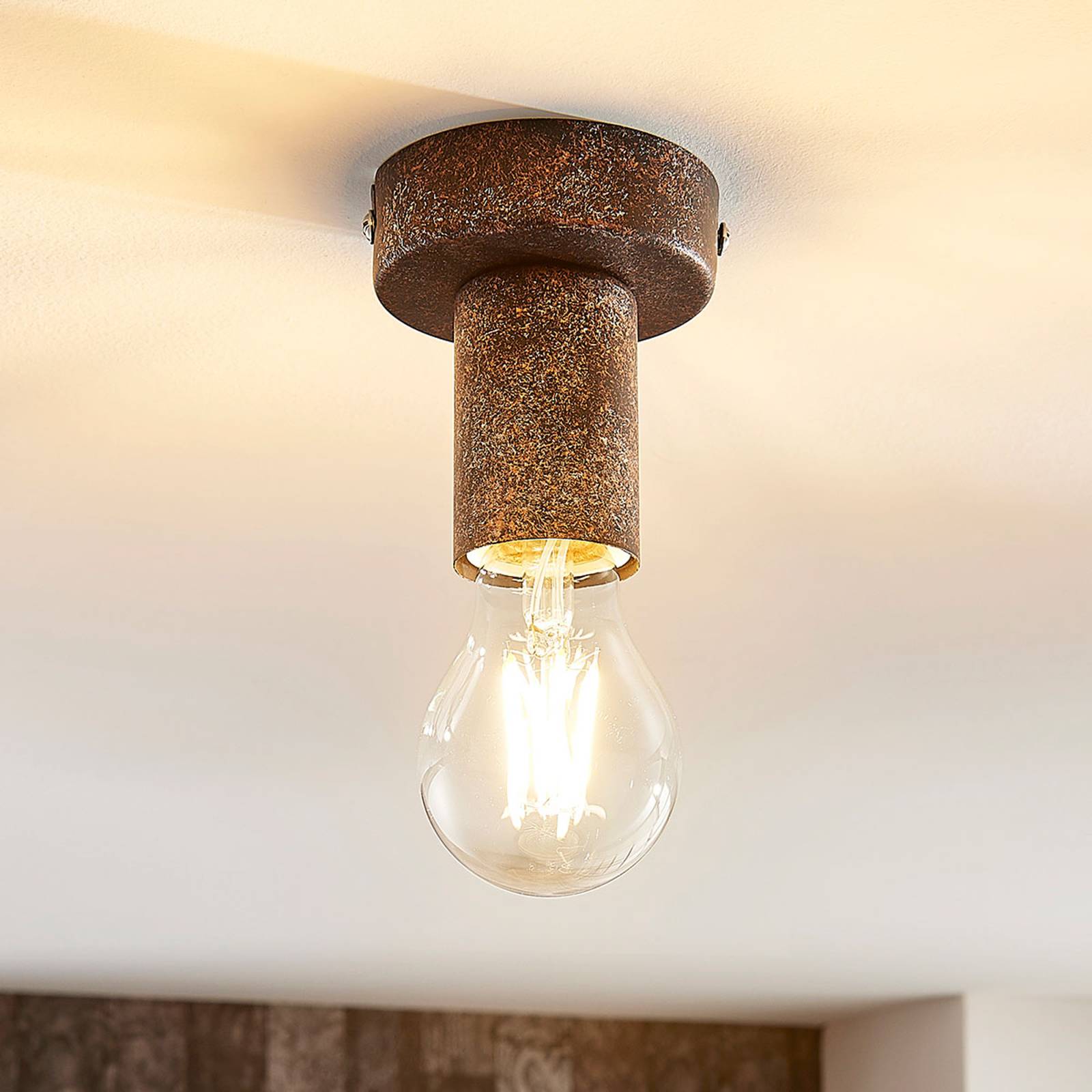 Rostfärgad taklampa Jake