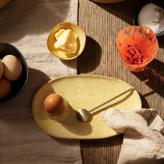 Ferm Living Frukosttallrik Flow Yellow Speckle