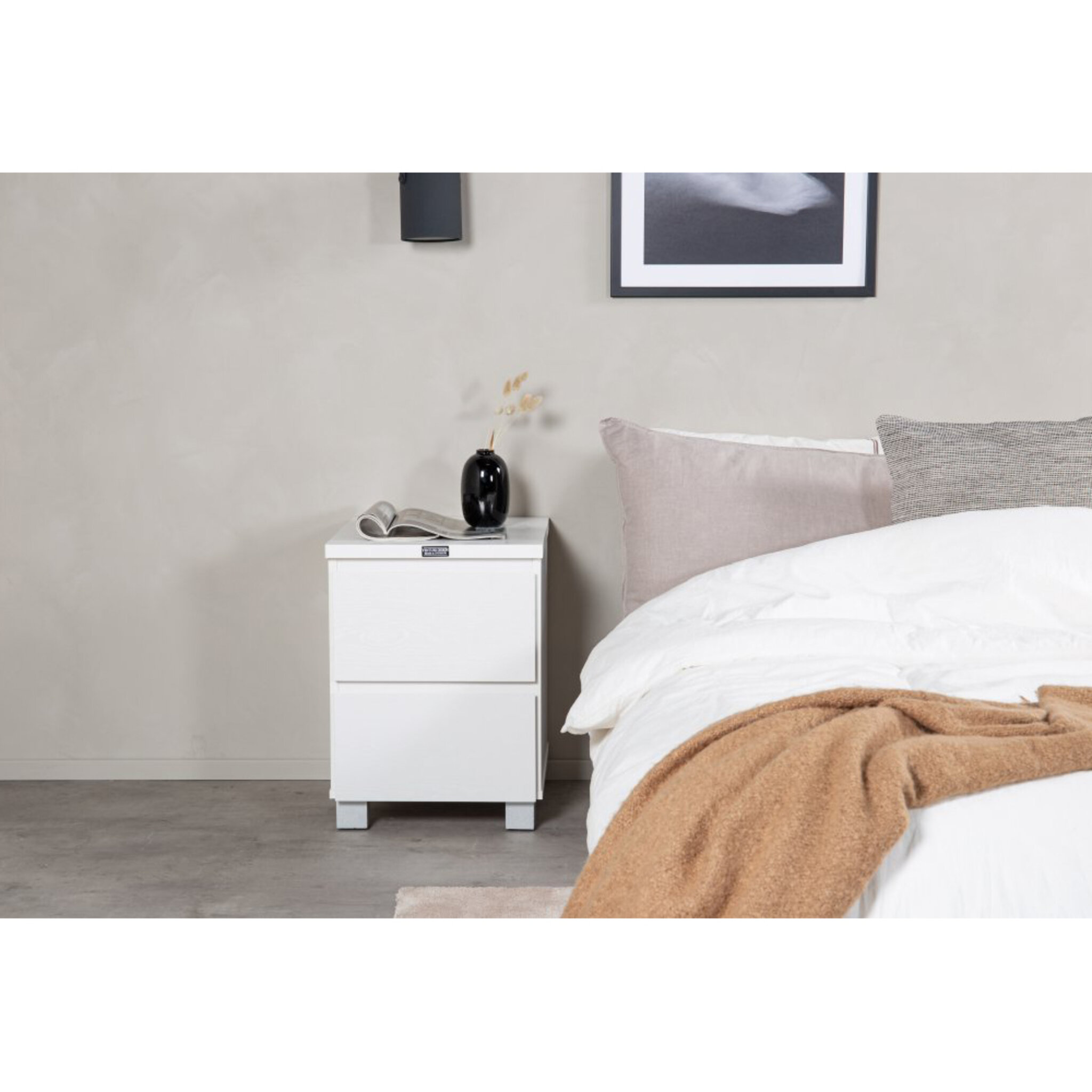 Sängbord Lind 55cm, vit
