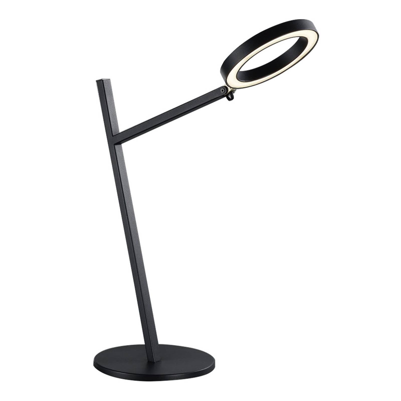 Lucande Nimbe LED-bordslampa, svart, dimmer