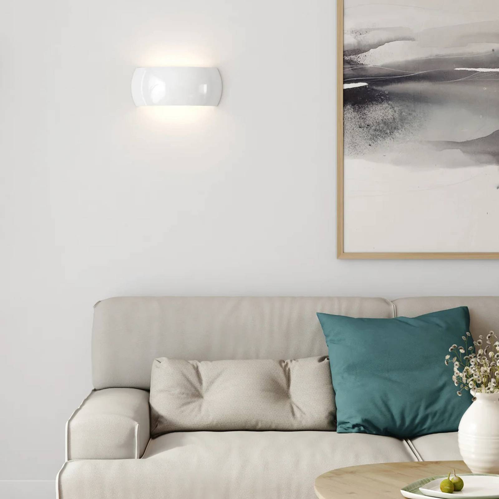 Astro Milo 300 vägglampa av gips, vit