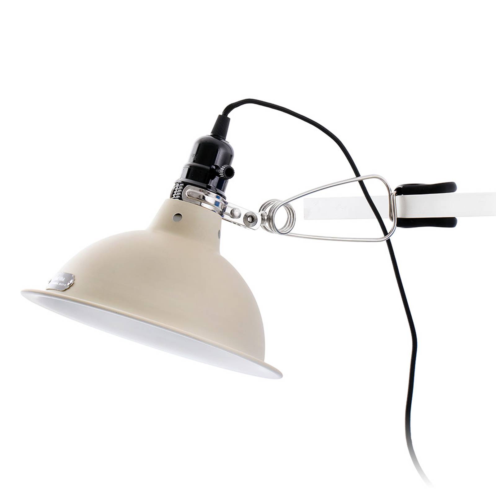 I industri-look - klämlampa Pepper beige