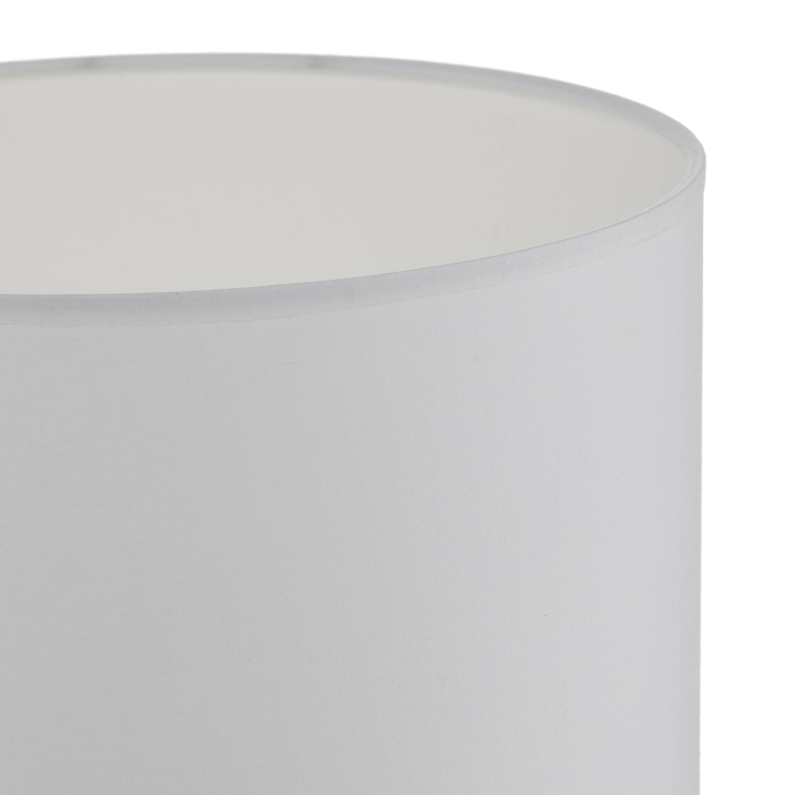 Bordslampa Maarit med textilskärm, vit/krom