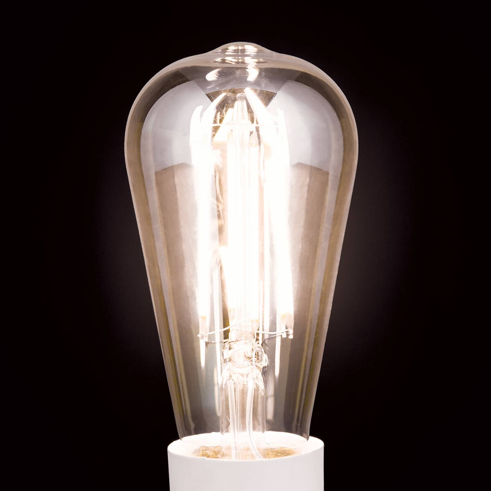 LED-filamentlampa retrostil E27 7W varmvit dimbar